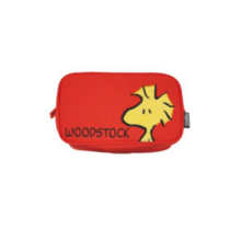 피너츠 스누피 캐릭터 아플리케 봉제필통 우드스탁, 빨강, 1개