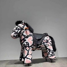 승마장난감 바퀴가 달린 말장난감 말타기 목마 흔들말, 1개, 17. 꽃 그림자