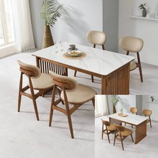 CZ2330 4인 세라믹식탁 의자 세트 2colors, 브라운, 브라운, 상세페이지 참조