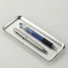 스테인리스 펜트 트레이 데스크 메탈 거치대 스테인리스 필기구 트레이 받침대 정리함 용품