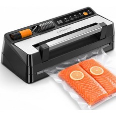 차세대 진공 밀봉기 강력한 흡입 펌프가 장착된 식품 밸브 및 텍스처 백용 이중 시스템 용기 마리네이트 건식 보습 식품용 열 커터 백 수납 내장, Stainless Steel