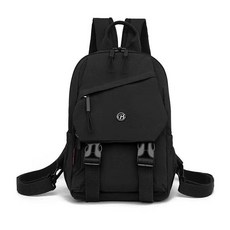 多功能兩用雙肩包單肩斜挎騎行輕便胸包通勤旅行防水小揹包登山包, 黑色