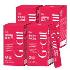 슬림루틴 슬루 G-컷 고함량 알파CD 알파시디 분말 알파시클로덱스트린 3500mg, 4박스, 14회분