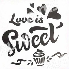 Love is Sweet 造型模板 蝶古巴特diy 簍空模板, 1個, ST-CU1-0794