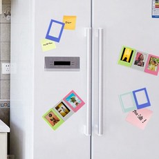 냉장고 꾸미기 고급 폴라로이드 액자 포카 필름 아크릴 자석 포토카드 사진 현관문 칠판 화이트보드, 블랙, 단일상품0, 단일상품1, (10)블랙, 상세페이지 참조