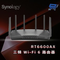 昌運監視器 Synology RT6600AX AX6600 三頻 Wi-Fi 6 AX 無線路由器, 1個