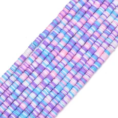 350pcs 6mm 플랫 라운드 폴리머 클레이 비즈 보석에 대 한 느슨한 스페이서 비즈 DIY 바느질 팔찌 목걸이, 02 350pcs, 21 H8728-62