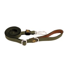 Needs the Pet. 犬用Interlaken Slim 2.0輕量可調長度牽繩, 黑色 + 卡其色, 1個