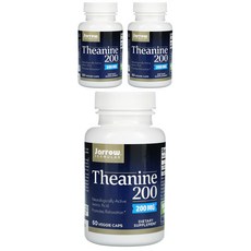 Jarrow FORMULAS 賈羅公式 茶胺酸素食膠囊 200mg, 60顆, 3罐