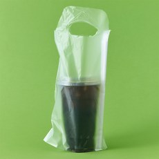 테이크아웃 거피 비닐캐리어 1구 200매 음료 컵 캐리어 포장 국내산 배달 봉투, 1개