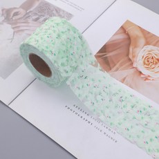 꽃비 망사 쉬폰 리본 부자재 폭6cm, 5개, 민트