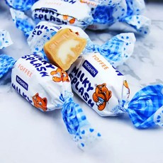 우크라이나 수입 로셴 연유 필링 토피 캔디, 500g (약 70개), 1개