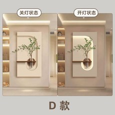인테리어 액자 조명 80cmx150cm 모델 통로 조명 벽걸이 없는 스타일 식물 무드등 기, D. D형
