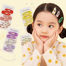 몽실이 큐티 포인트 똑딱핀 여아용 머리핀 헤어 악세사리 데일리 컬러풀 귀여운삔 선물