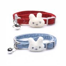 반려동물 고양이 방울 목걸이 세트, 1세트, 레드1개+블루1개