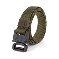 山道具屋 TUSHI 窄版2.5CM軍規金屬快扣眼鏡蛇戰術腰帶，戰術風格、軍規品質，窄版設計更靈活, 1個, 軍綠
