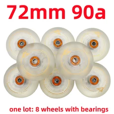 쿠쿠스토어 인라인 스케이트 휠 롤러 72mm 80MM 경도 90A 8개/세트, 01 72mm