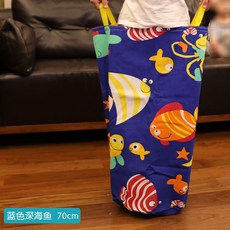 萬事順意 跳房子幼兒園圈圈平衡兒童感統訓練戶外運動游戲家用體能格子玩具, 跳袋 藍色深海魚70cm 適合身高1, 1個