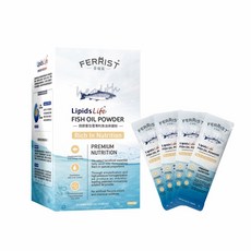FERRIST 菲瑞絲 Lipids Life 魚油粉 微膠囊包覆 富含Omega-3 寵物皮膚保健營養品, 1個, 專利魚油保健粉15入, 15份