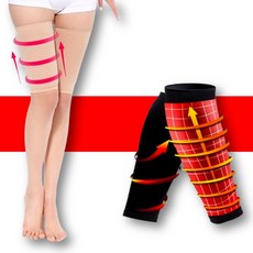 허벅지 둘레 사이즈 감소 압박 스타킹 임산부 굵은 산모 보정 밴드 잘때 수면 간호사 승무원, 블랙-ONE