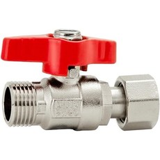 유니온 볼 밸브 1/2인치 암수 나사식 물 분배기 바닥 난방 보일러 벽걸이형, 12 DN15 Female-Male