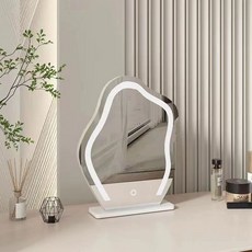 LED化妝鏡 雲朵鏡 補光鏡, 1個, 大理石底座,充電款