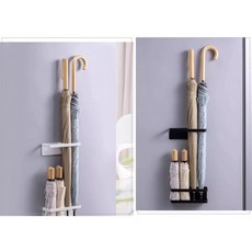 강력한 자석 무타공 우산 꽂이, 블랙, 1개