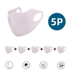 UPF50+나사타입 선마스크 5P 스포츠마스크 자외선차단 얼굴가리개