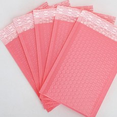 粉色氣泡袋 防水防潮防震保護包裝袋 自黏封口寄件袋 多尺寸包裝袋, 10個, 26x36+5cm