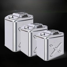 대형 기름통 말통 20L 스테인레스 연료통 사각 스틸 휴대용 저장탱크 업그레이드, 304 이중 두꺼운 사각형 20L