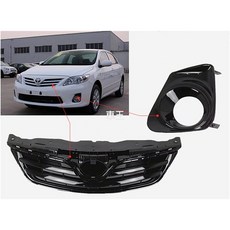 【車王汽車精品百貨】豐田 TOYOTA ALTIS 10.5代 黑武士 曜夜版 亮黑 前霧燈罩 前霧燈框 水箱罩 中網框, 1個