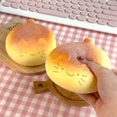 말랑 빵떡 고양이 스퀴시 말랑이