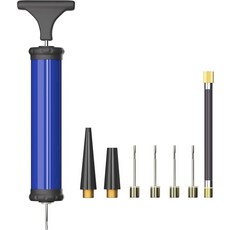 HDNNC 휴대용 볼 펌프 4개의 바늘이 달린 에어 2 노즐 1개의 연장 호스로 농구 축구에 적합합니다