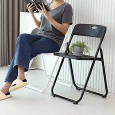 지엠퍼니처 제로 퀵 폴딩 접이식 의자, 1개, 블랙 (ZR)