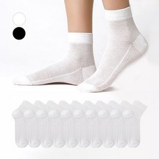 [10켤레]남성용 쿨 메쉬 중목 양말 스포츠 통풍 땀흡수 기능성 양말 세트