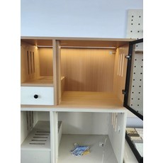 고양이 원목화장실 특대형 우드 반려묘 쓰레기 캐비닛, 중형-나무무늬, 1개