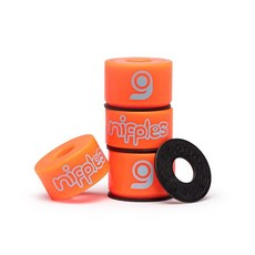 Orangatang Nipples 소프트 롱보드 스케이트보드 트럭 부싱오렌지 4개 세트 254911, 오렌지, 부드러움