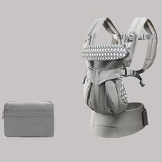 嬰兒揹帶ego前抱式baby新生兒寶寶揹帶腰凳二狗揹帶抱娃神器, 印花-灰布