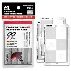 Inwerk 1NMORE 5v5 7v7 플래그 풋볼 손목 밴드 플레이북 청소년 축구 손목 코치를 위한 99피스 플레이 스티커 코치 및 쿼터백(QB) 플레이어를 위한 빠른, 2-화이트