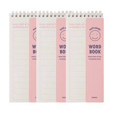 [3권SET] 인디고 혼자공부 단어장 (1200단어 영어단어 미니수첩), 3개, 핑크 스마일