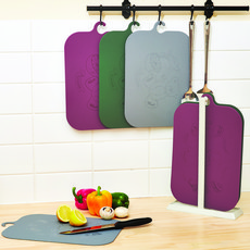 소호리빙 위생적인 고급TPU 심플 스탠드 항균 파스텔 양면 우레탄 도마 3종세트, 1개