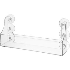 냉장고용 Amosfun 5병 흡입 컵 음료 랙 투명 아크릴 정리함 보관 선반 13.14X5.70X2.95인치 주방 및 욕실용 간편한 설치