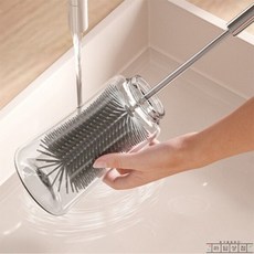 라담상점 호네 실리콘브러시 물병청소솔, 그레이