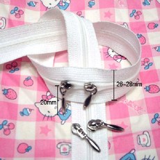 [청라핸즈] 3호 홈패션코일 장식지퍼 180cm(11-897)오이씨4, 베이지, 1개