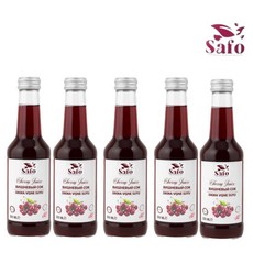 사포 유기농 100% 체리 카페음료 과일 쥬스, 5개, 250ml
