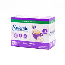 SPLENDA 무설탕 저칼로리 1인용 커피 크리머 컵 프렌치 바닐라 48개, 48 Count Pack of 1, Sweet Cream, 1개