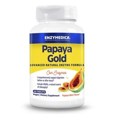 ENZYMEDICA 黃金木瓜酵素素食錠 木瓜薄荷口味, 1個, 60顆