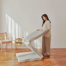 스너그홈 소프트 3단 접이식 천연라텍스 매트리스 토퍼 10cm SS