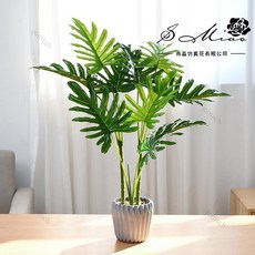 仿真綠植大盆栽：台灣現貨，室內裝飾仿真盆栽，熱帶植物攝影道具, JH5933大號彩虹葉盆景, 1個