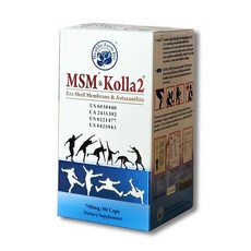 台灣康田 MSM&Kolla2®甲基硫醯基甲烷，關節保健，提升靈活度，60顆裝, 1個, 60顆